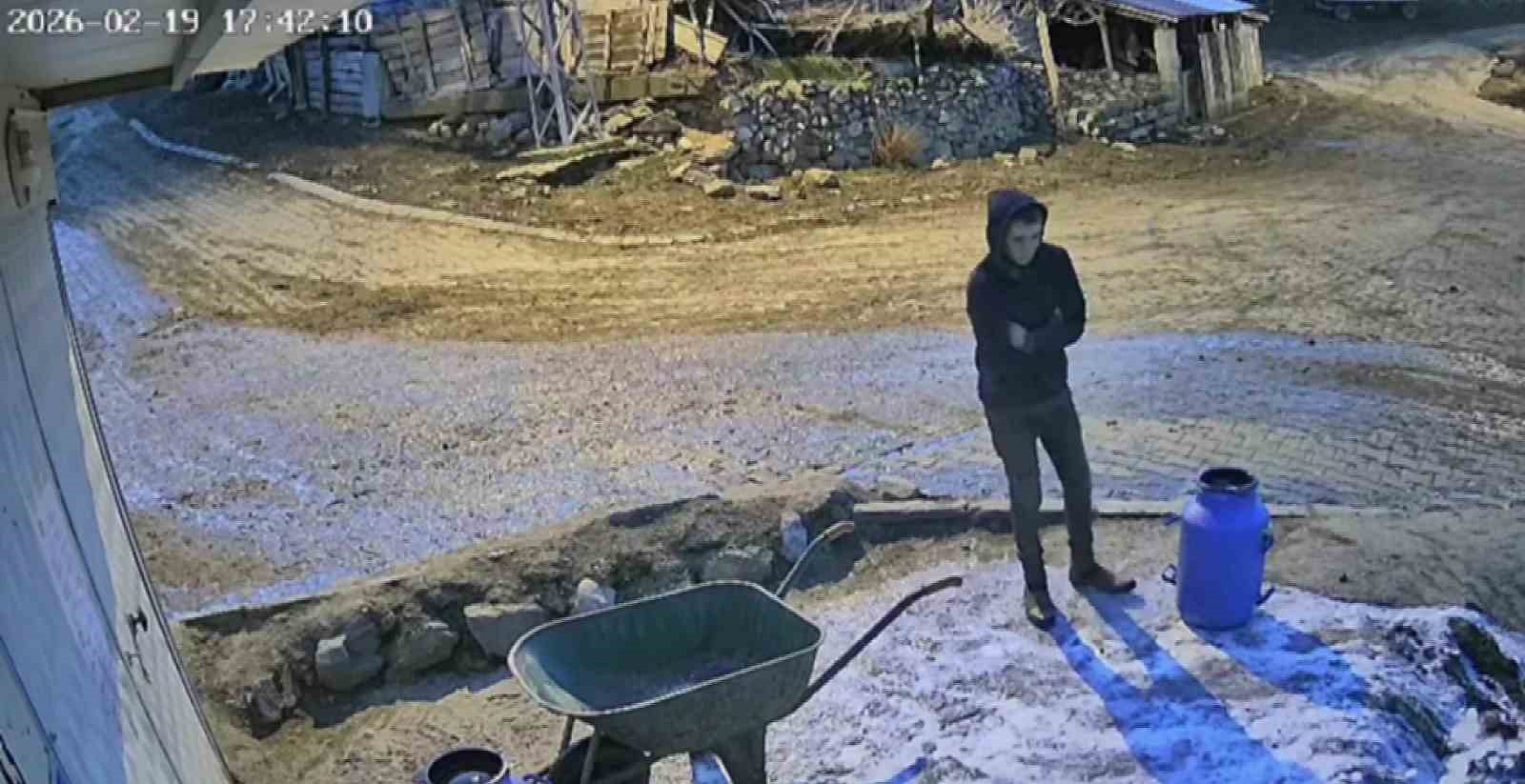 Bir bidon sütü deviren gencin çaresiz anları kamerada
