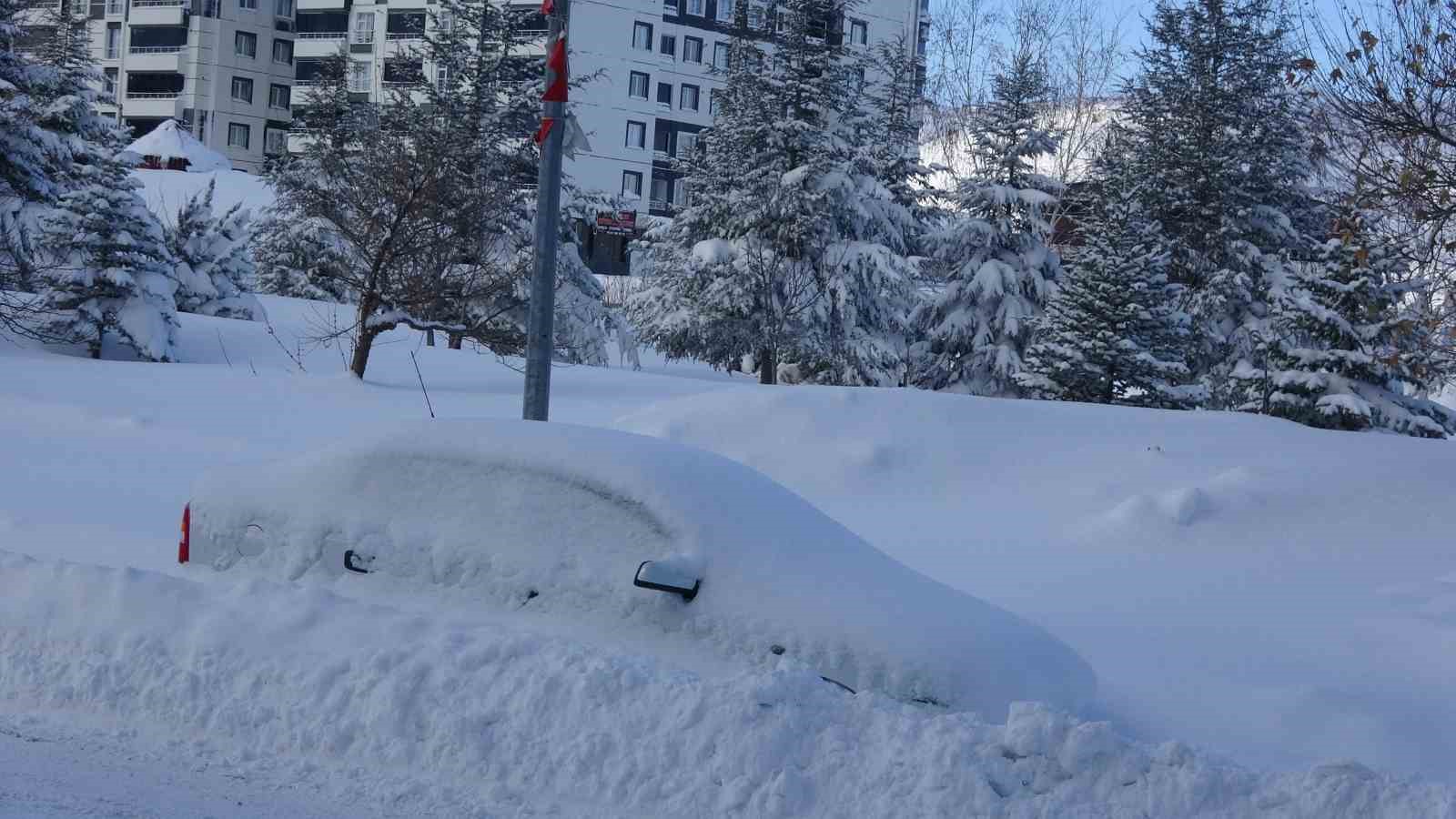 Bitlis’te kar altında kalan araçlar güçlükle bulundu
