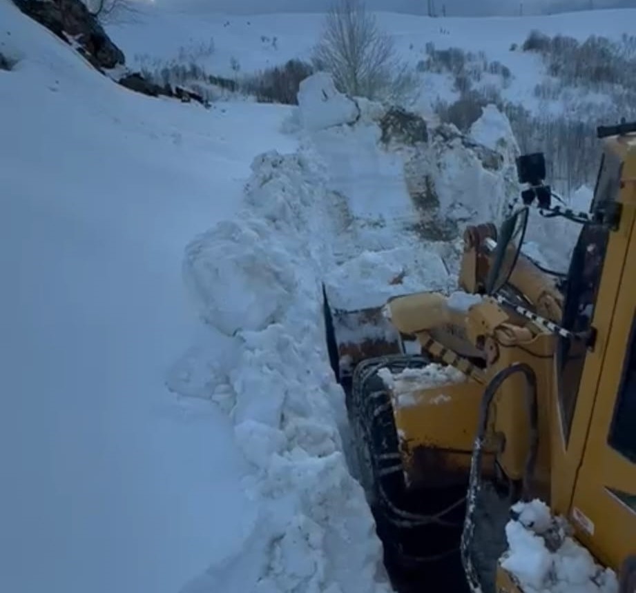 Bitlis’te ulaşım için 5 metrelik kar engelini aştılar

