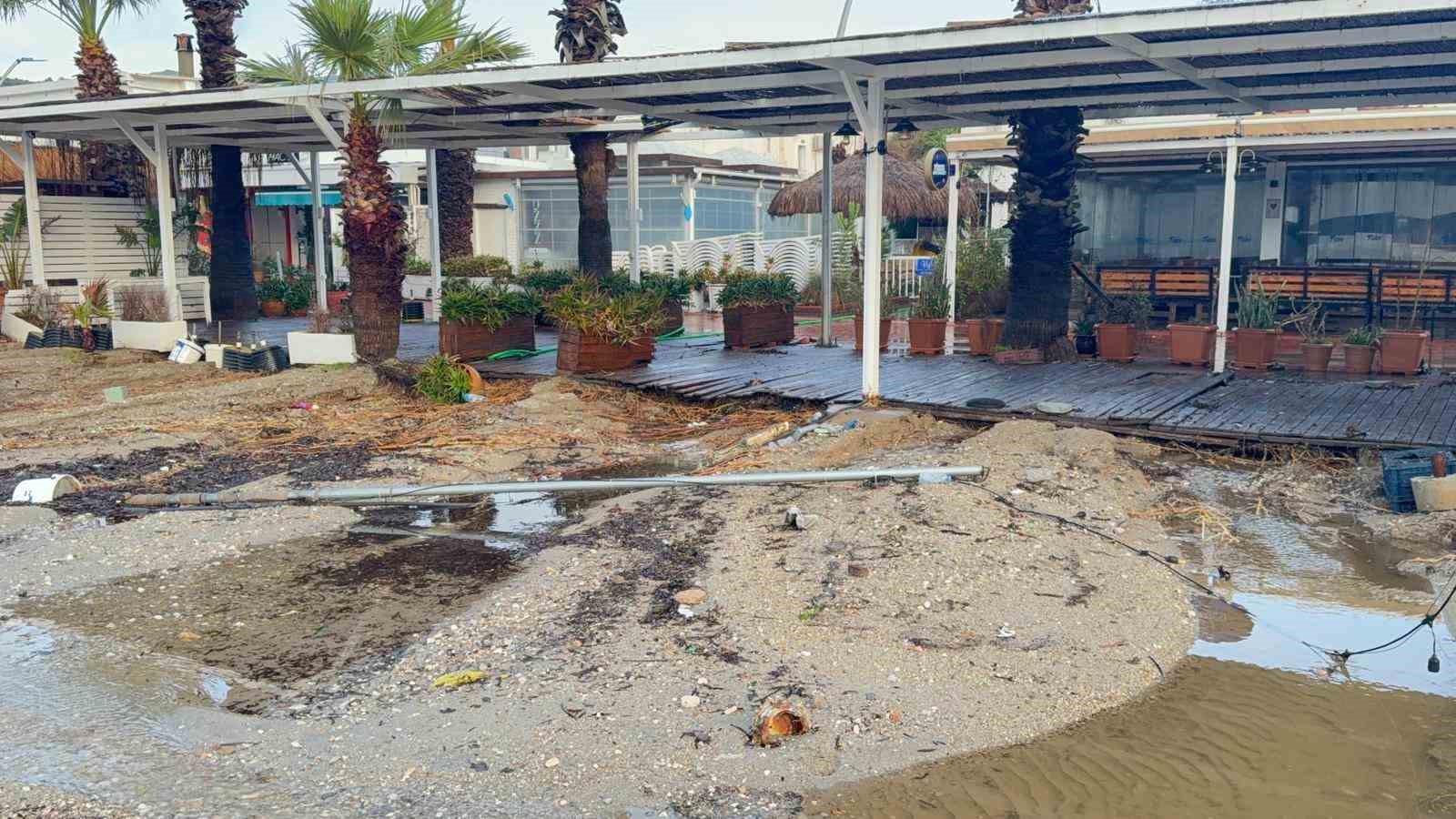 Bodrum’da selin tablosu gün ağarınca ortaya çıktı
