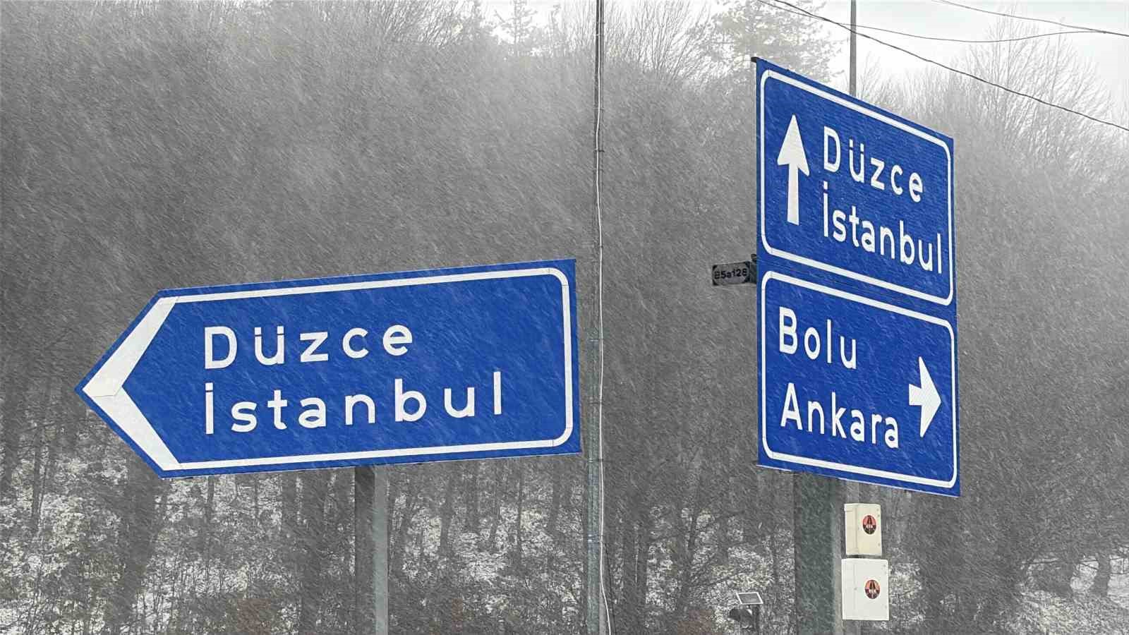 Bolu Dağı’nda kar yağışı başladı
