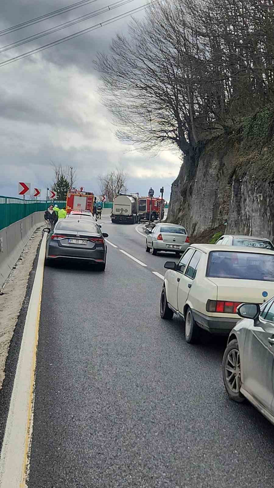 Bolu Dağı’nda tanker alev alev yandı

