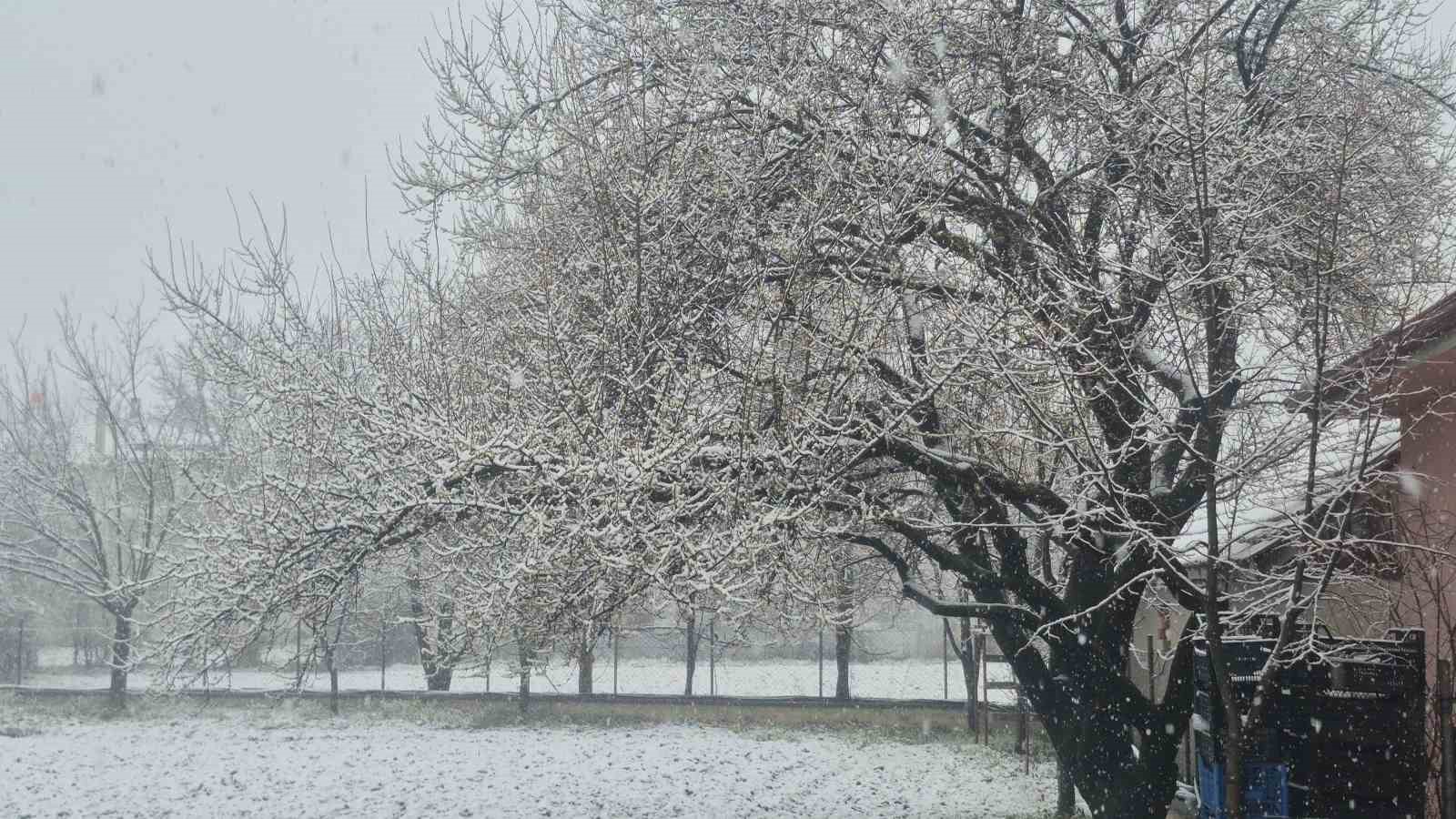 Bolu güne karla uyandı
