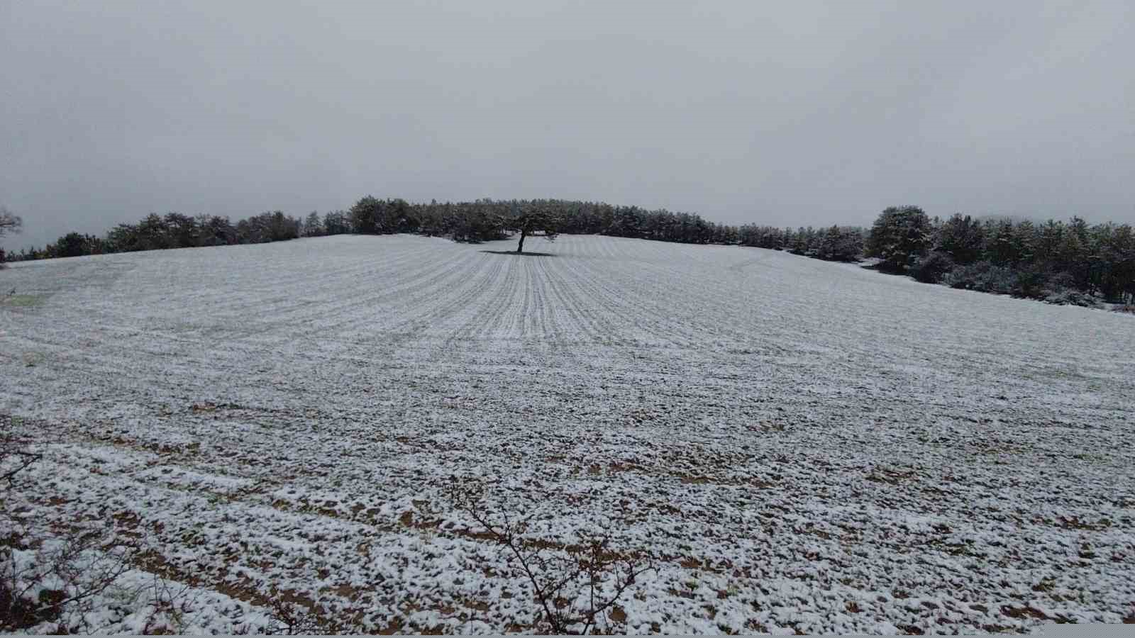Bolu martta yağan karla beyaza büründü
