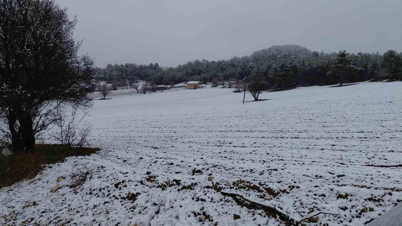 Bolu martta yağan karla beyaza büründü
