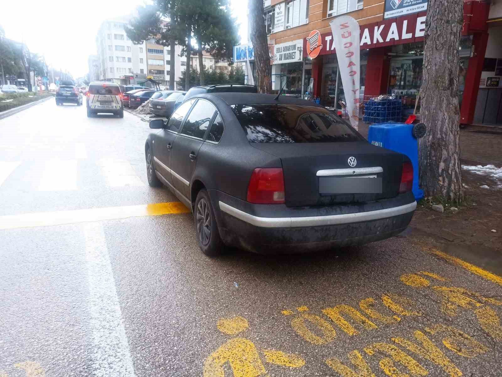 Bolu’da yaya geçidi ve kaldırım işgaline ceza

