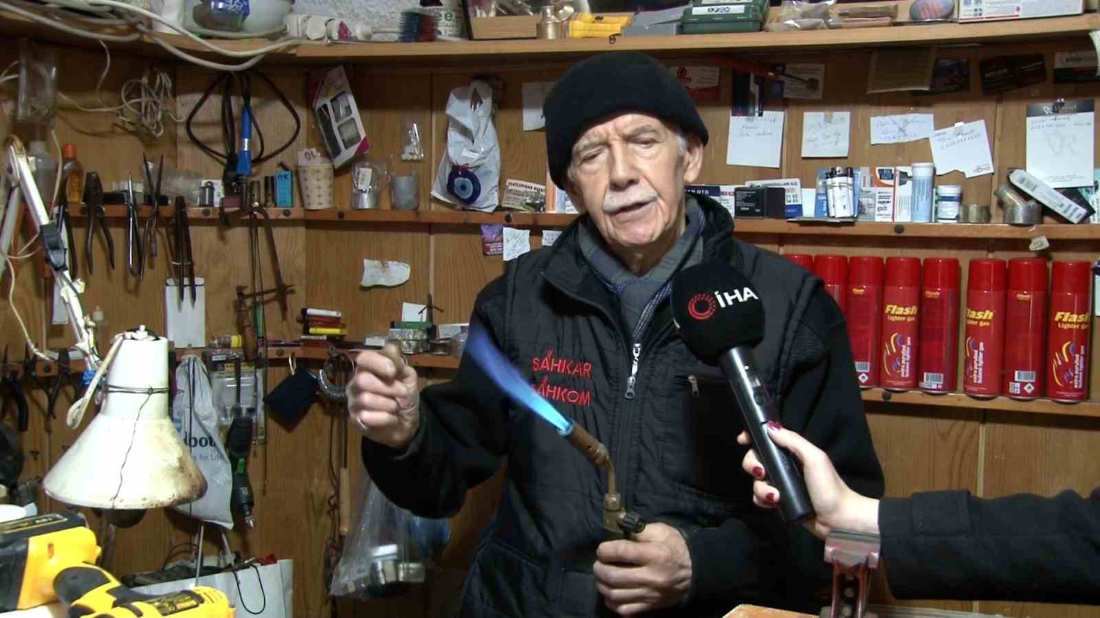 Bolulu altın ustası, 69 yıldır 20 metrekarede altına hayat veriyor
