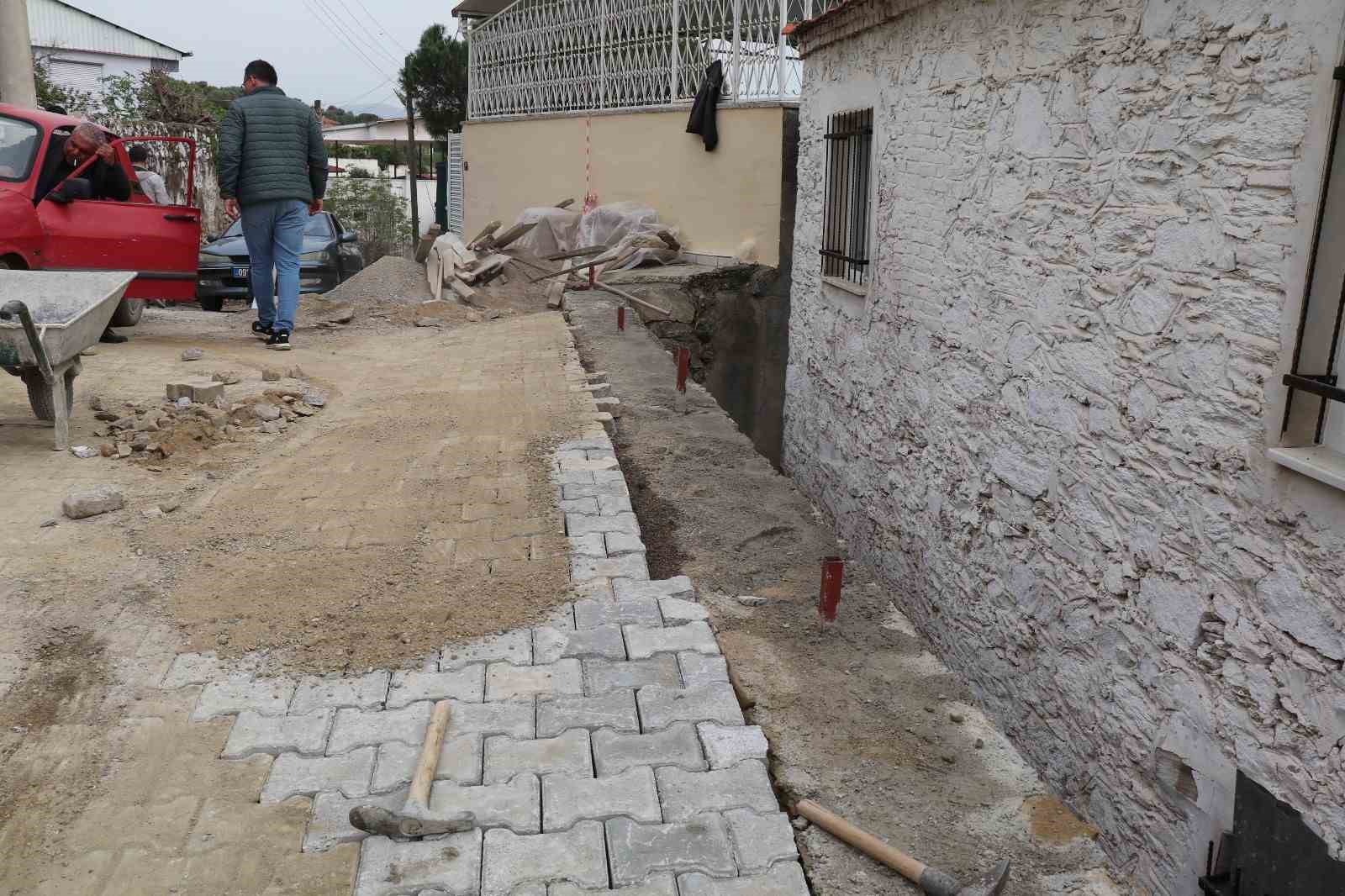 Bozdoğan Belediyesi Alamut Mahallesi’nde taş duvar çalışmasını tamamladı
