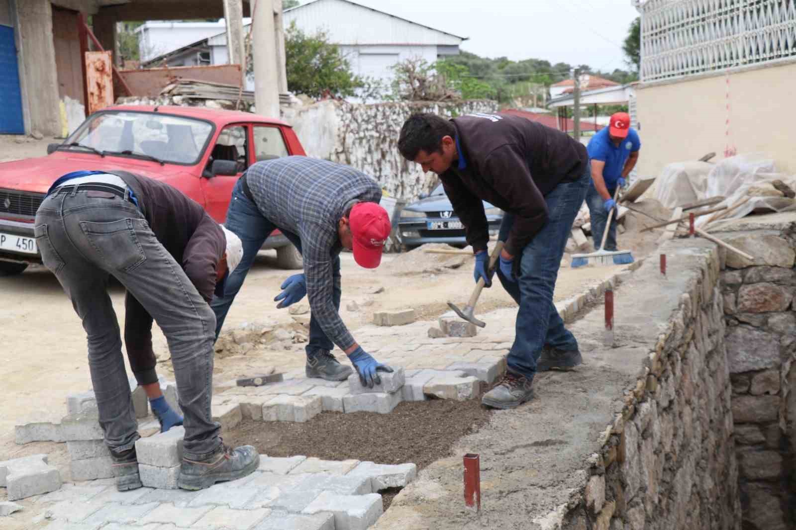 Bozdoğan Belediyesi Alamut Mahallesi’nde taş duvar çalışmasını tamamladı
