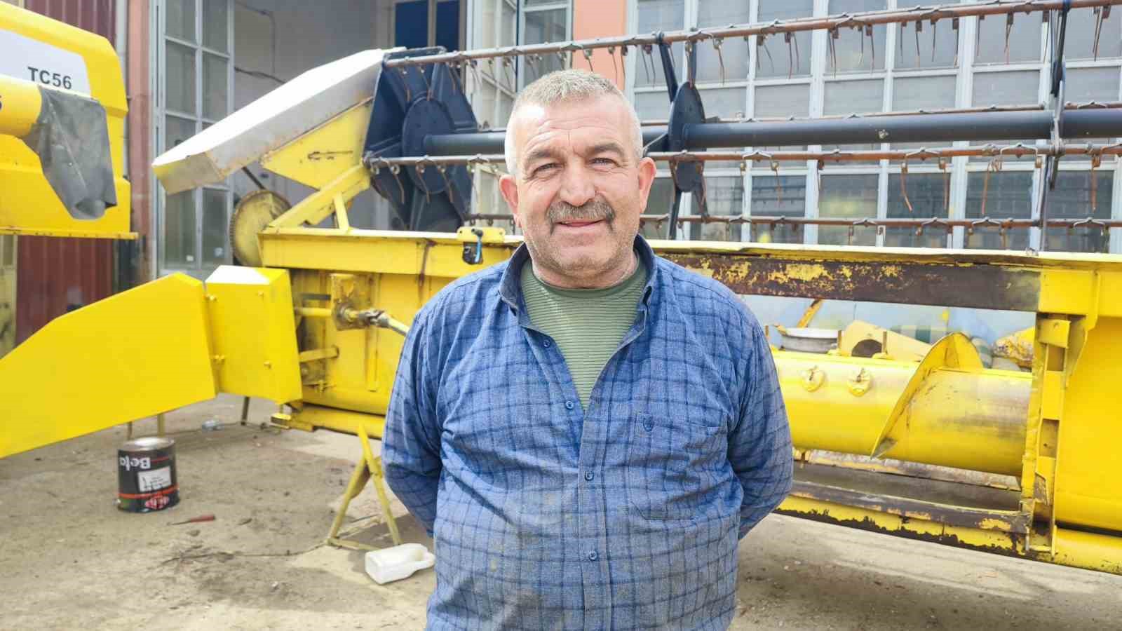 Bozkırın sarı devleri hasat için bakıma alındı
