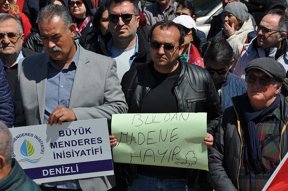 Buldan’da göstericiler maden sahasında yürüyüş gerçekleştirdi
