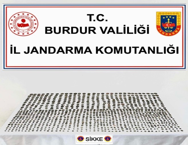 Burdur’da bin 3 adet sikke ele geçirildi
