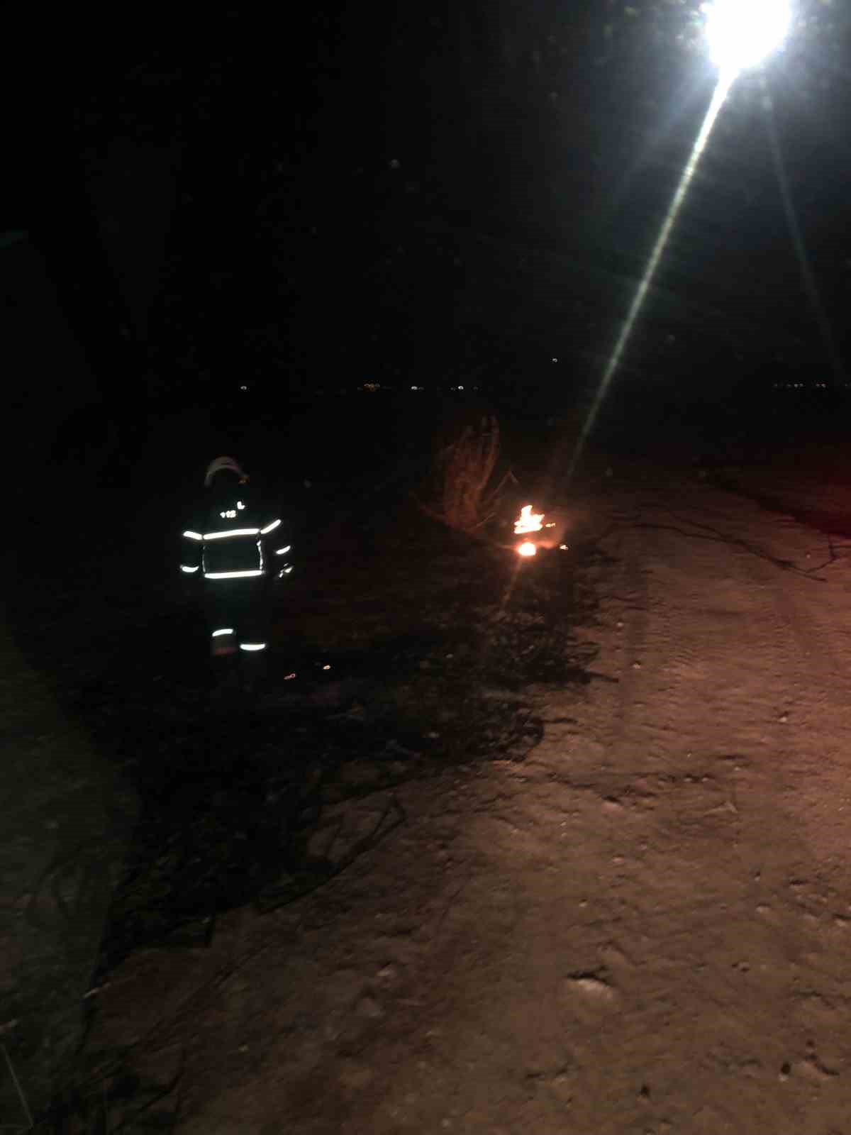 Burdur’da sazlık alanda yangın
