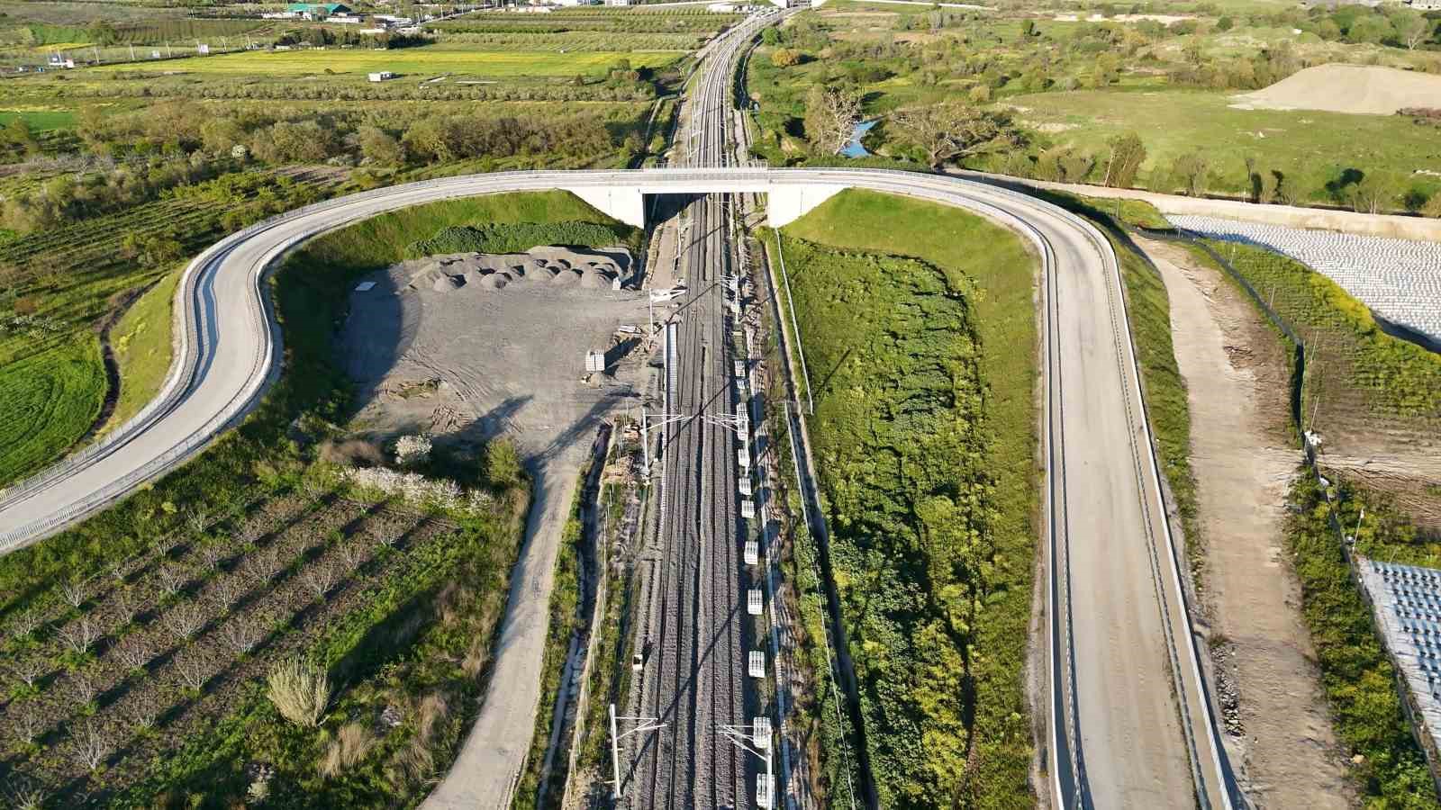 Bursa-Ankara hızlı tren hattı rayları böyle görüntülendi
