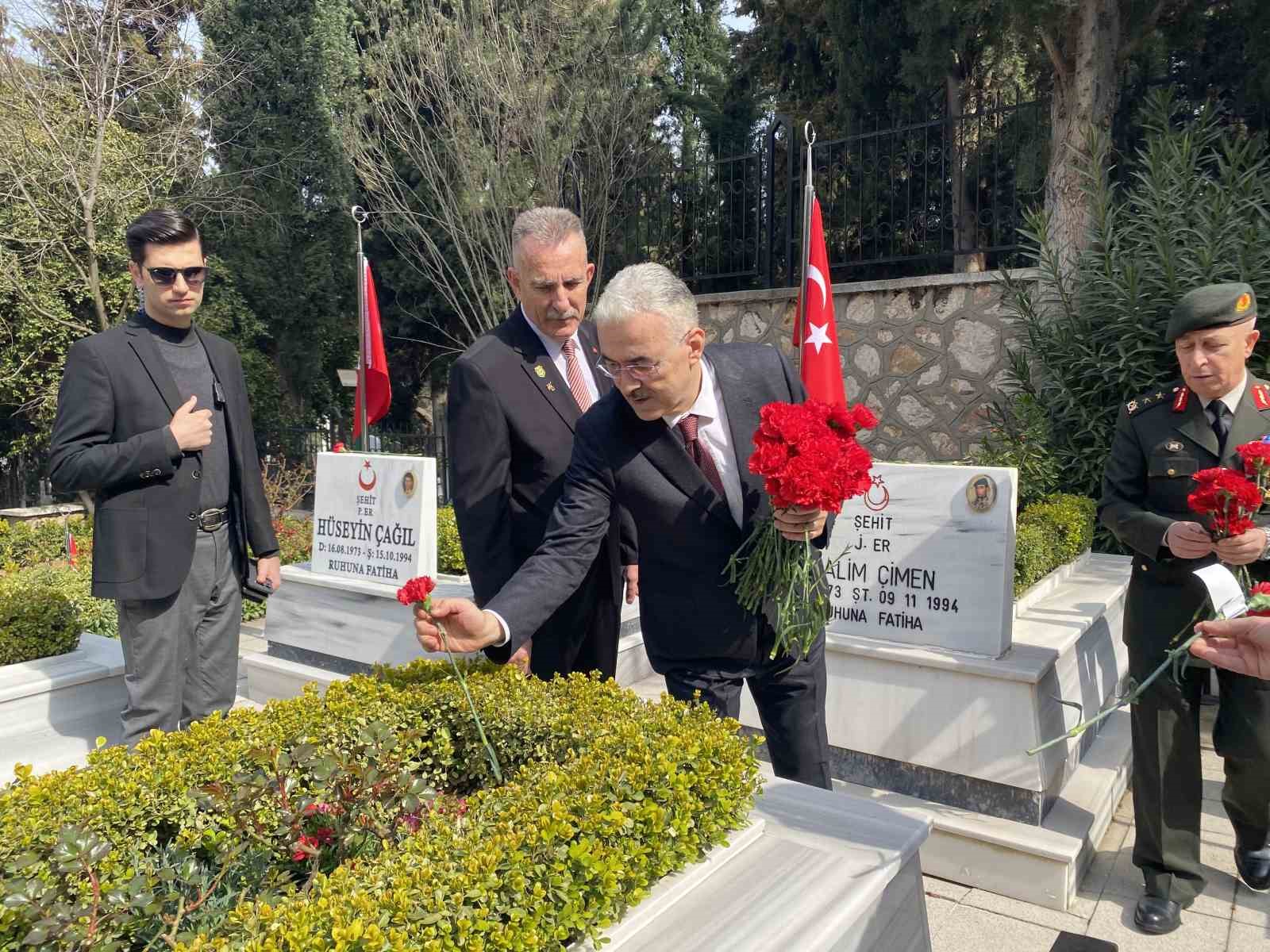 Bursa protokolünden Pınarbaşı Şehitliği’ne anlamlı ziyaret
