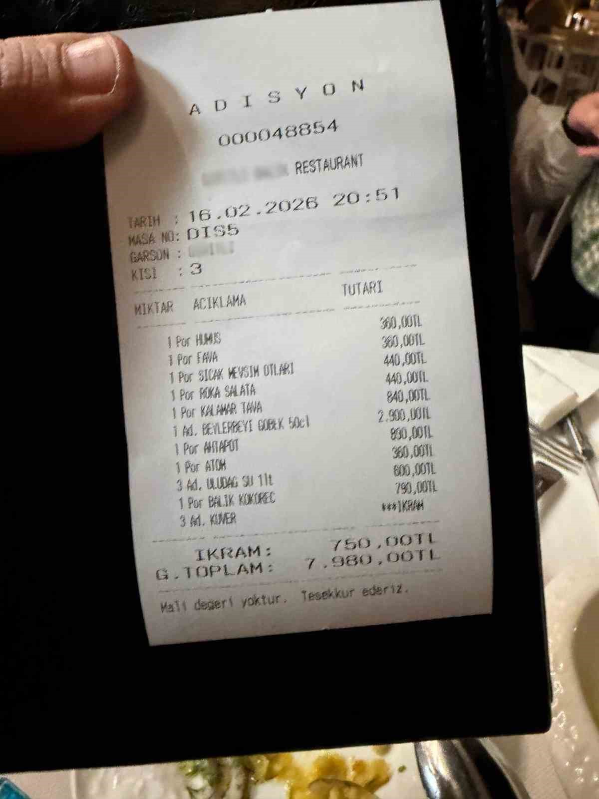 Bursa’da "3 suya 600 TL" iddiası sonrası bakanlık harekete geçti
Bursa’da "3 suya 600 TL" iddiası sonrası bakanlık harekete geçti