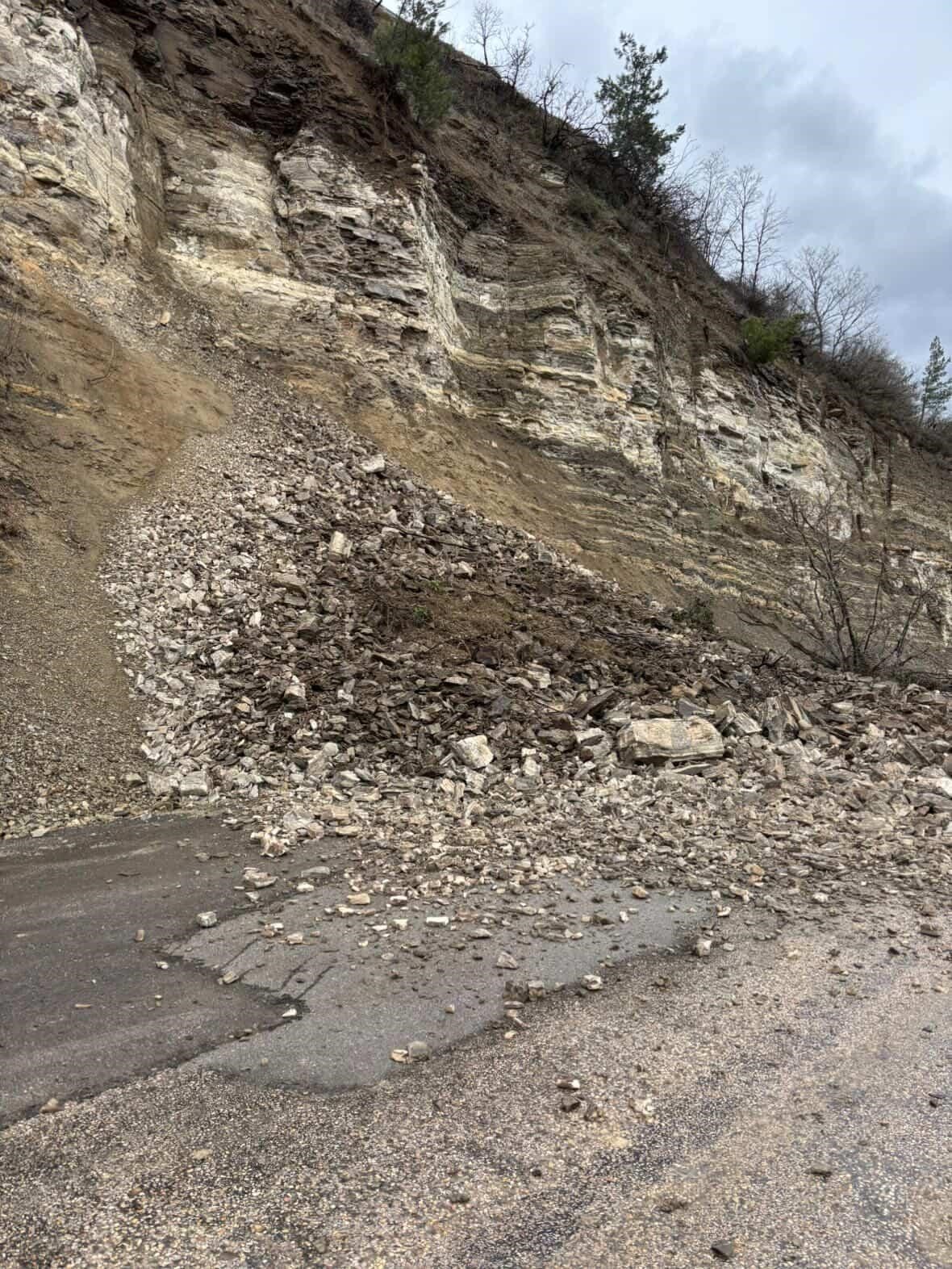 Bursa’da heyelan yolu kapattı: O anlar kamerada
