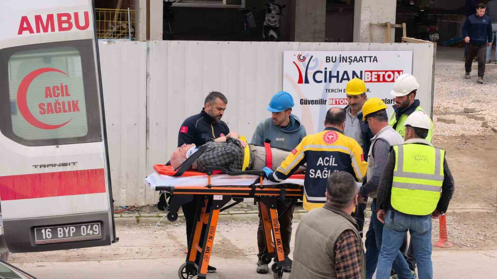 Bursa’da inşaatın 2. katından düşen işçi yaralandı
