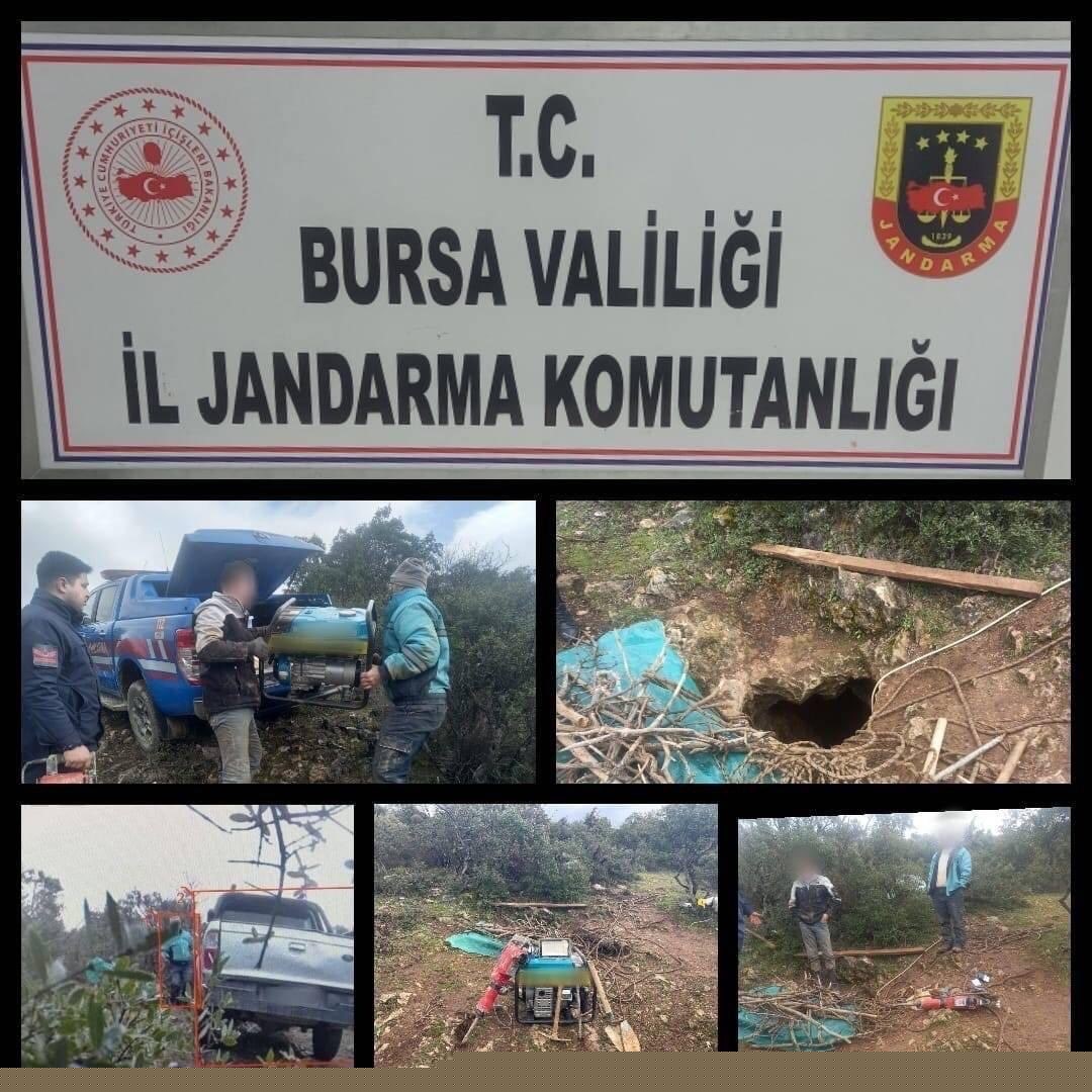 Bursa’da Jandarma 35 metrelik kaçak tüneli ortaya çıkardı
