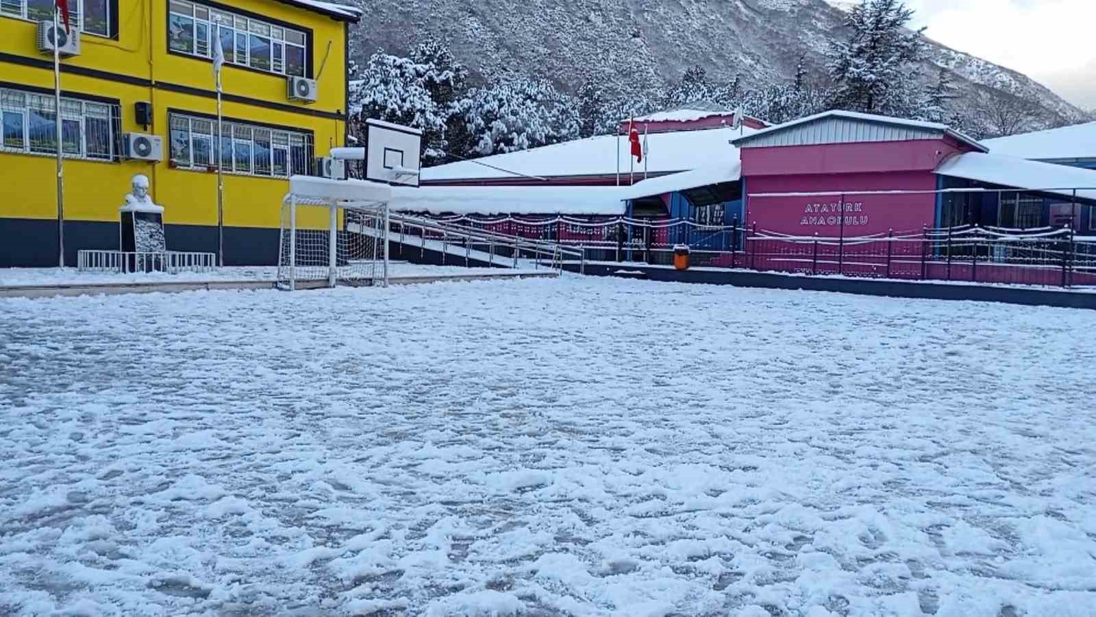 Bursa’da kar yağışı eğitimi de etkiledi
