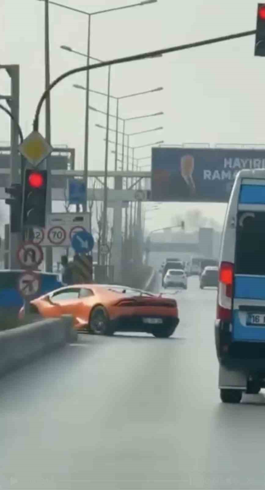 Bursa’da Lamborghini ve Ferrari sürücülerine 100 bin TL ceza
