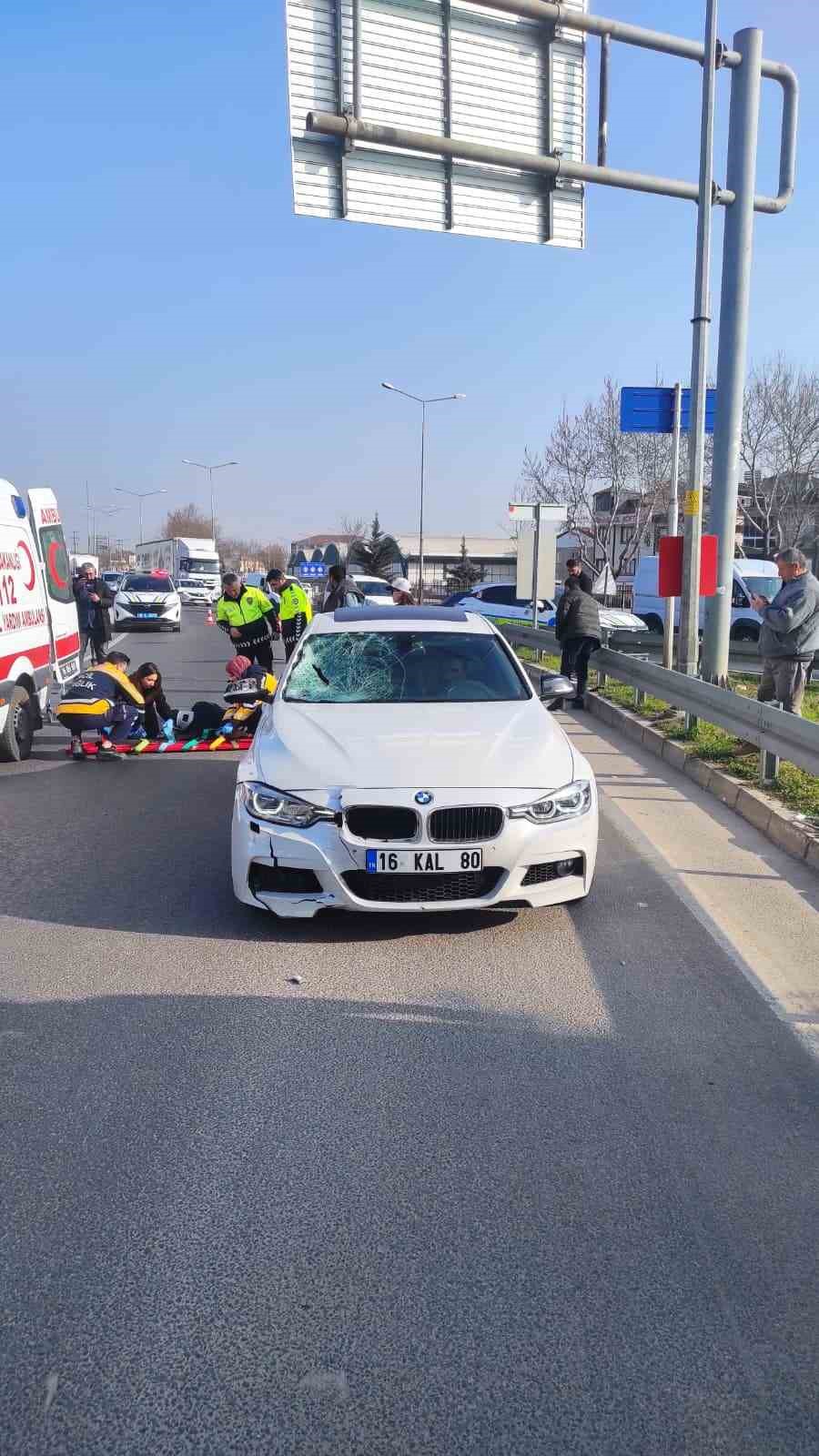 Bursa’da otomobilin çarptığı yaya ağır yaralandı
