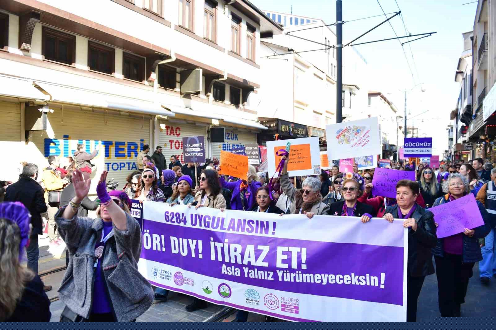 Bursalı Kadınlardan özgürlük ve eşitlik yürüyüşü
