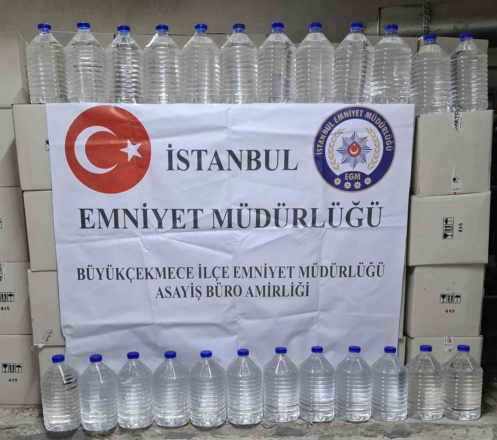 Büyükçekmece’de sahte alkol operasyonu
