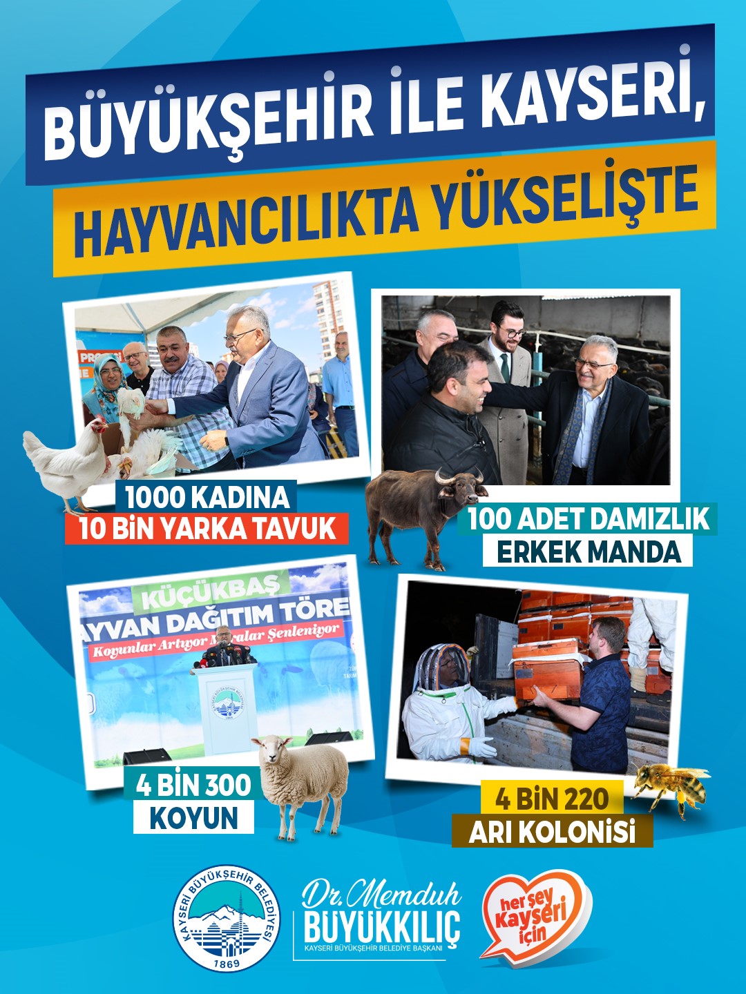 Büyükşehir ile Kayseri, hayvancılıkta yükselişte
Büyükşehir ile Kayseri, hayvancılıkta yükselişte