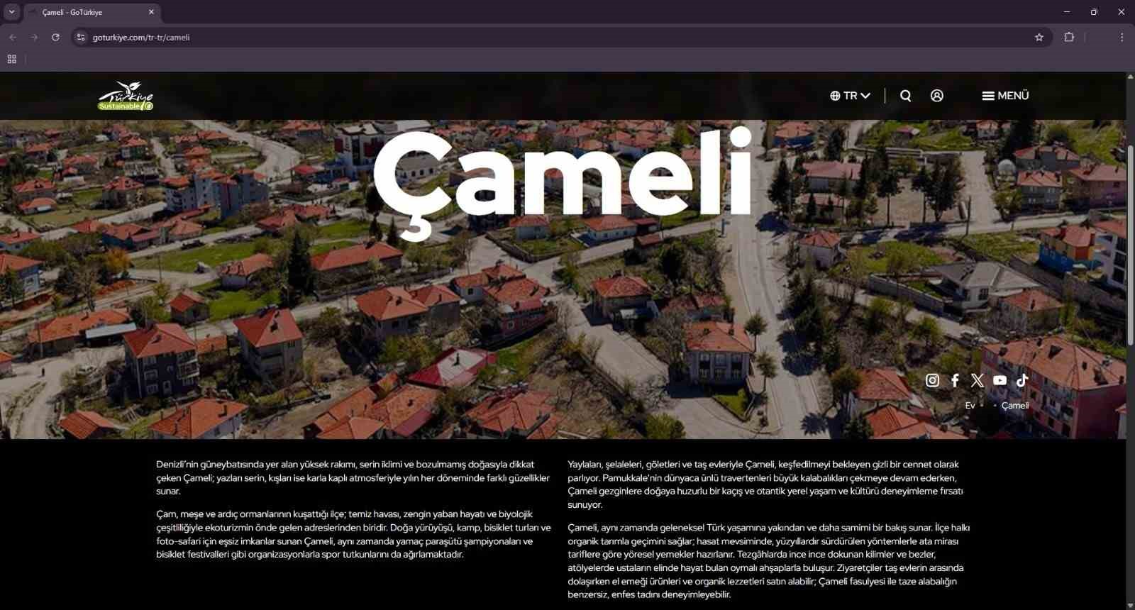 Çameli’nin doğal güzellikleri GoTürkiye platformuna resmen girdi
Çameli’nin doğal güzellikleri GoTürkiye platformuna resmen girdi