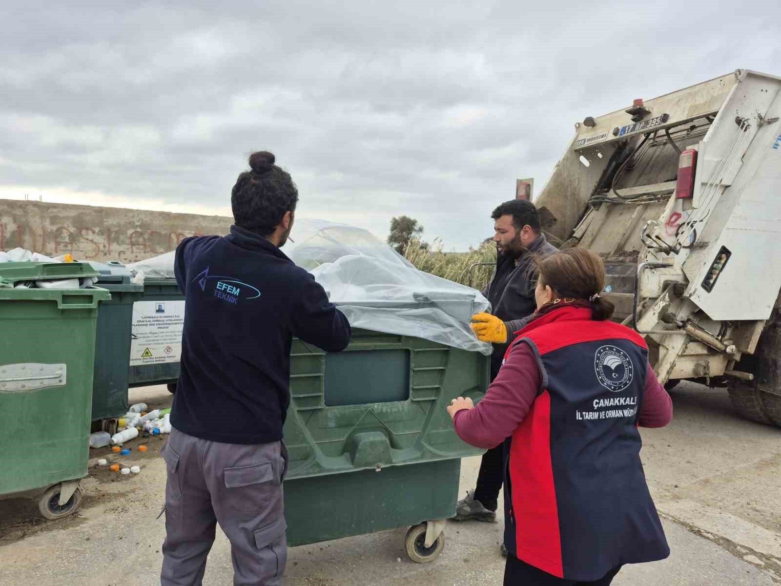 Çanakkale’de 8 yılda yaklaşık 500 bin adet bitki koruma ürünü zirai atık ambalajı toplanarak imha edildi
