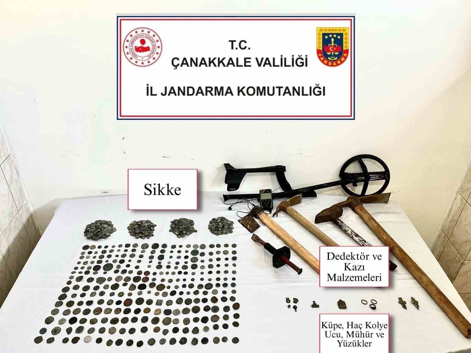 Çanakkale’de tarihi eser kaçakçılığı operasyonu
