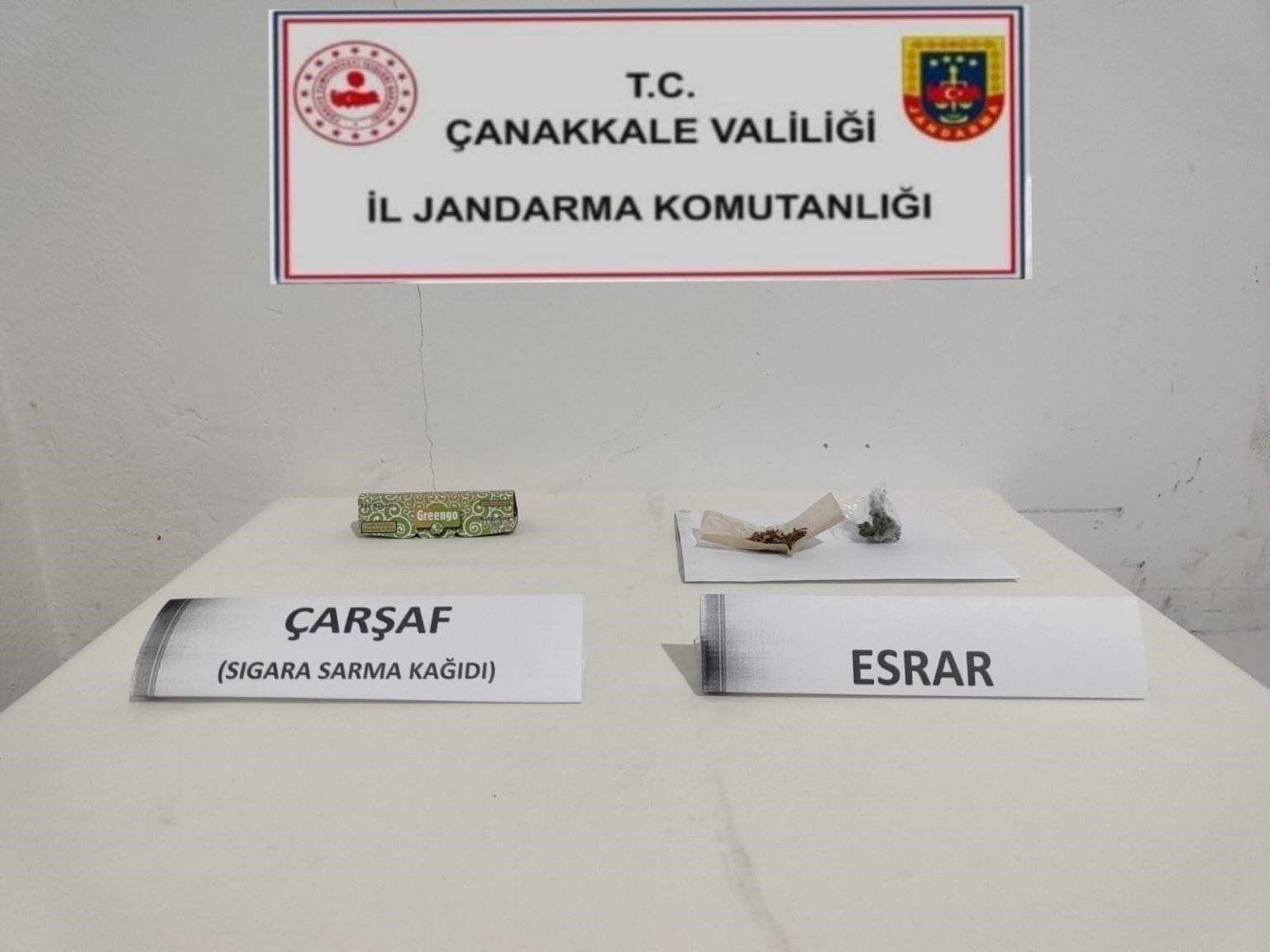 Çanakkale’de uyuşturucu operasyonlarına 1 tutuklama
Çanakkale’de uyuşturucu operasyonlarına 1 tutuklama