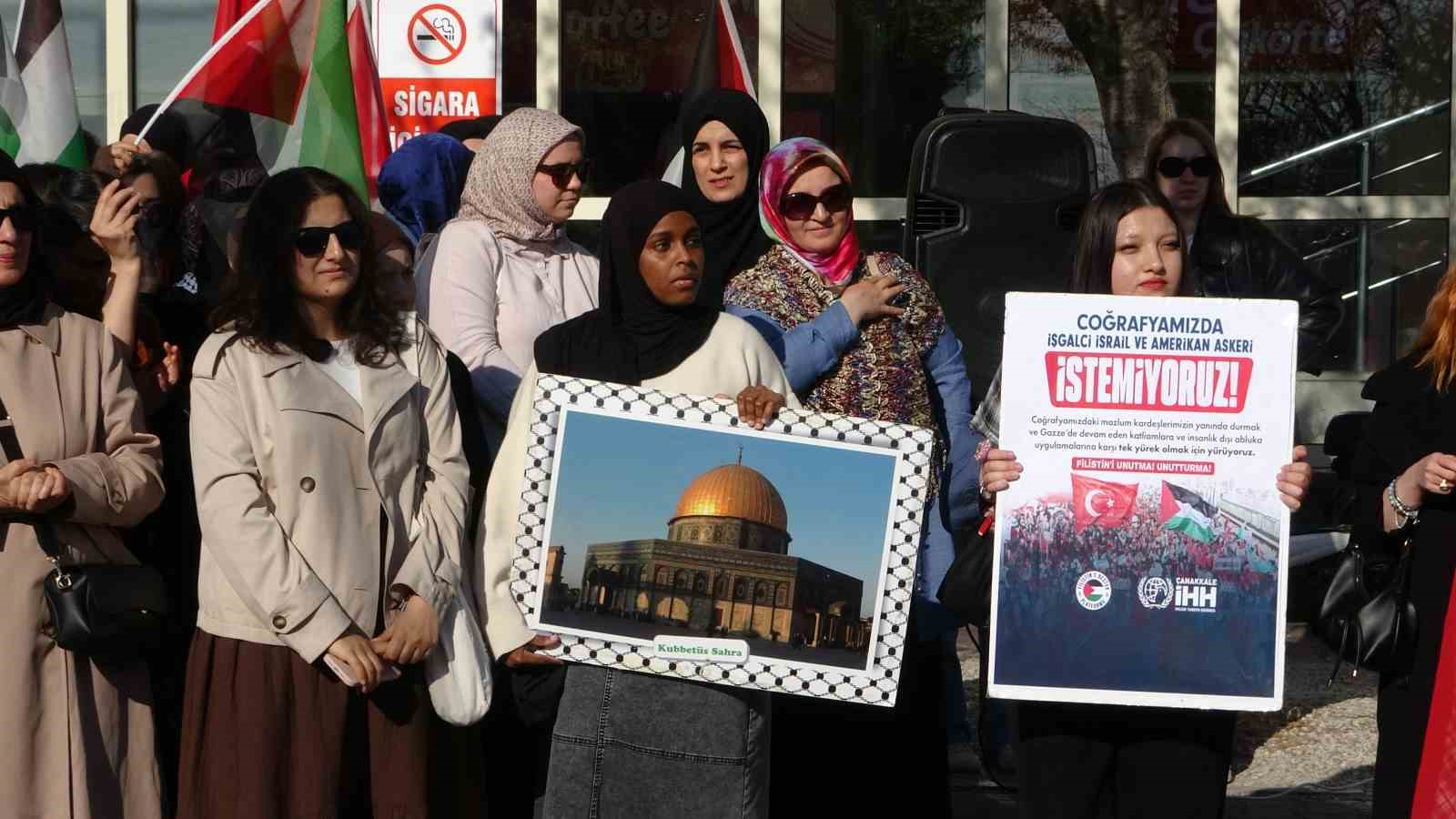 Çanakkale’den Filistin’e destek
