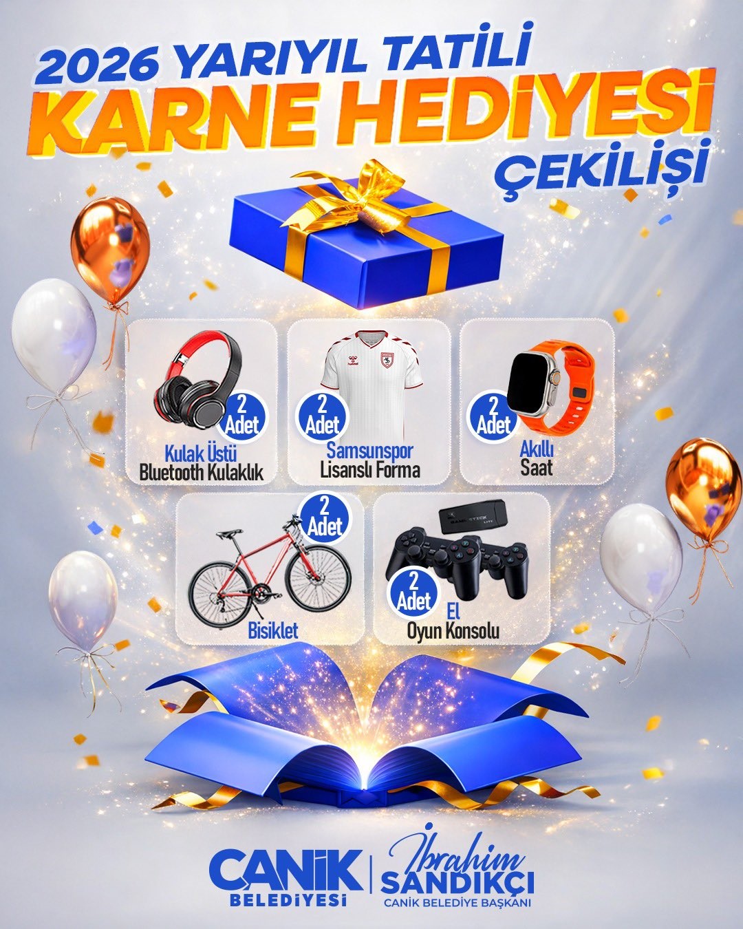 Canik’te karne hediyesi geleneği devam ediyor
