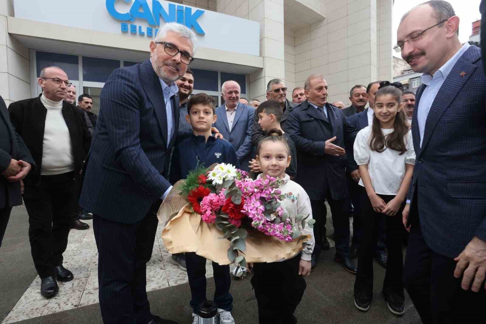 Canik’te Ramazan bayramı bayramlaşması
