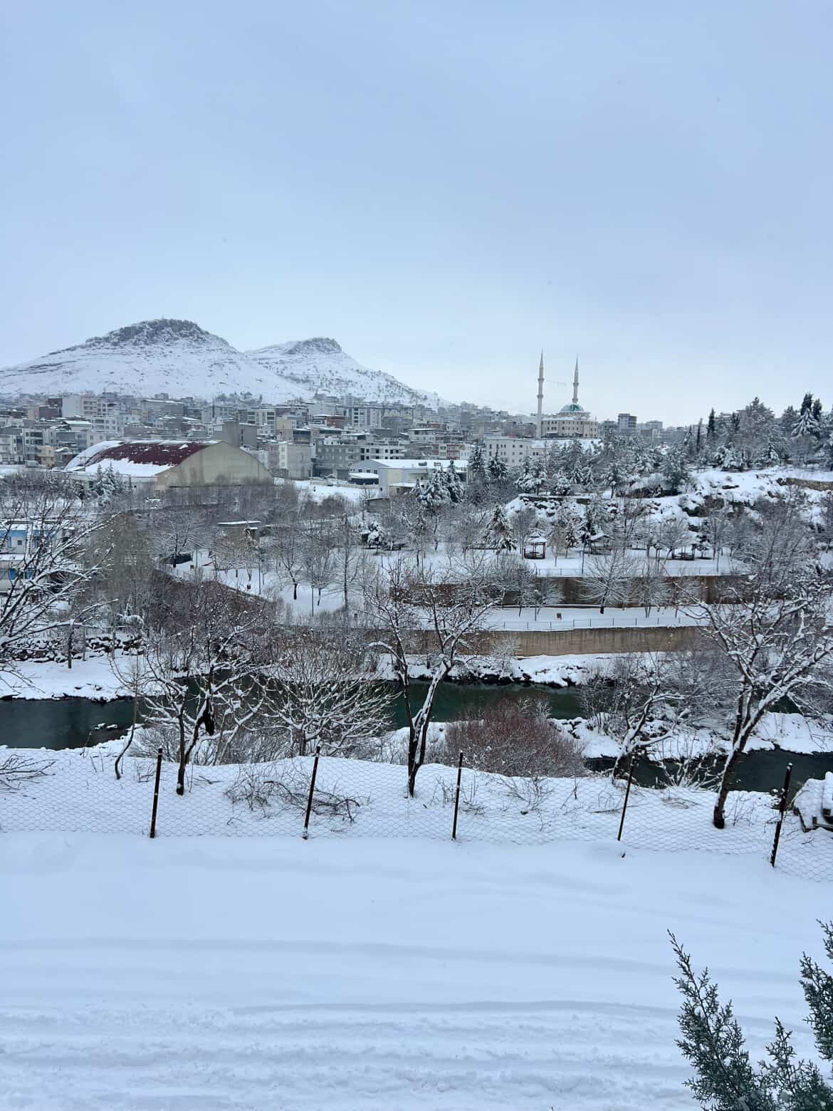 Çermik beyaza büründü
