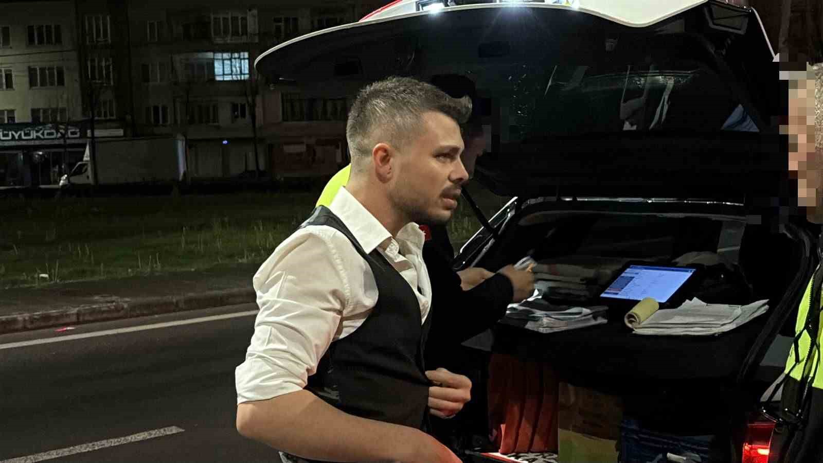 Ceza yiyen alkollü sürücü ekiplere önce ‘teşekkür’ etti, sonra zorluk çıkardı
