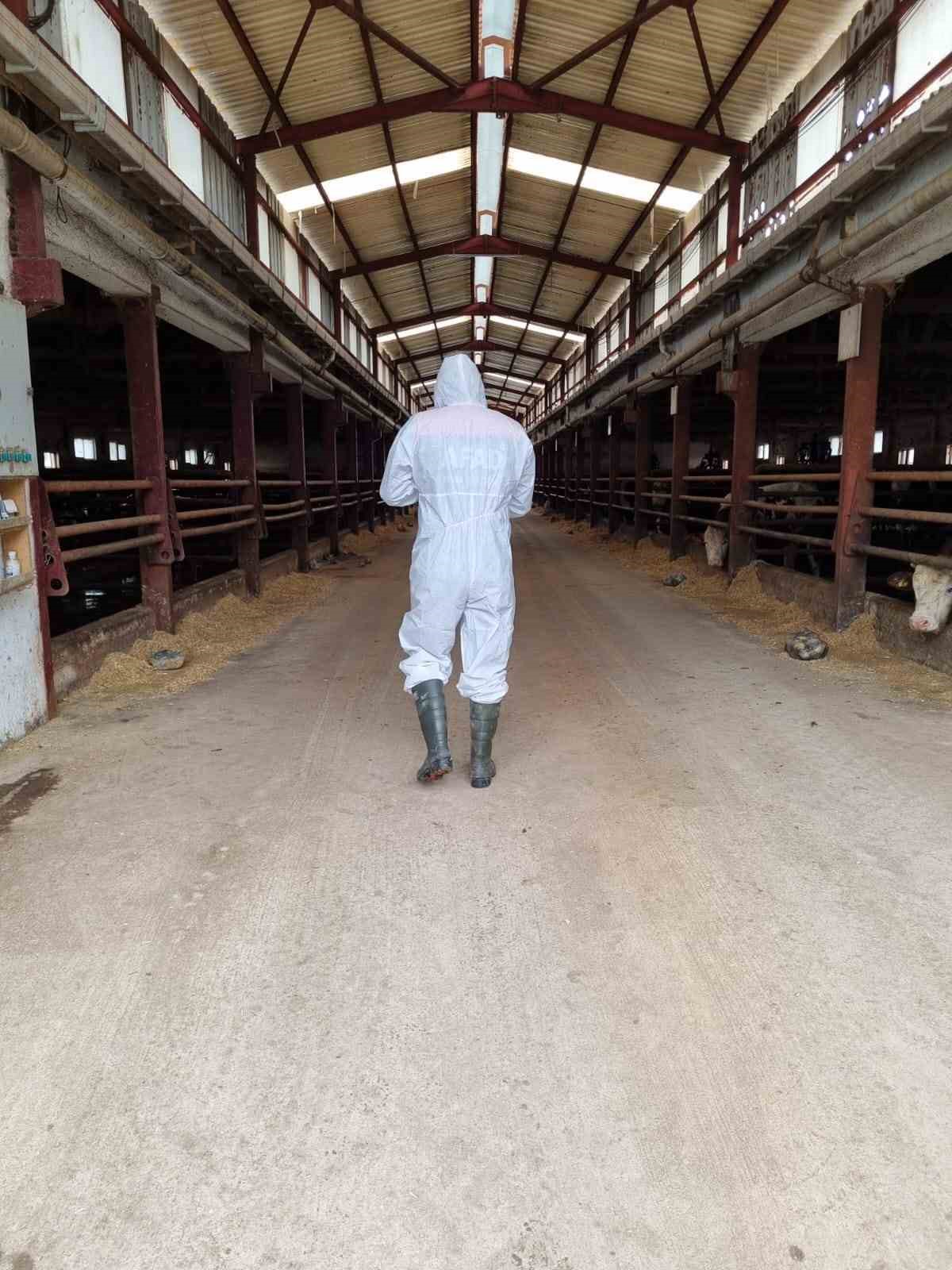 Çiftlikteki gaz sızıntısı ihbarı ekipleri harekete geçirdi
