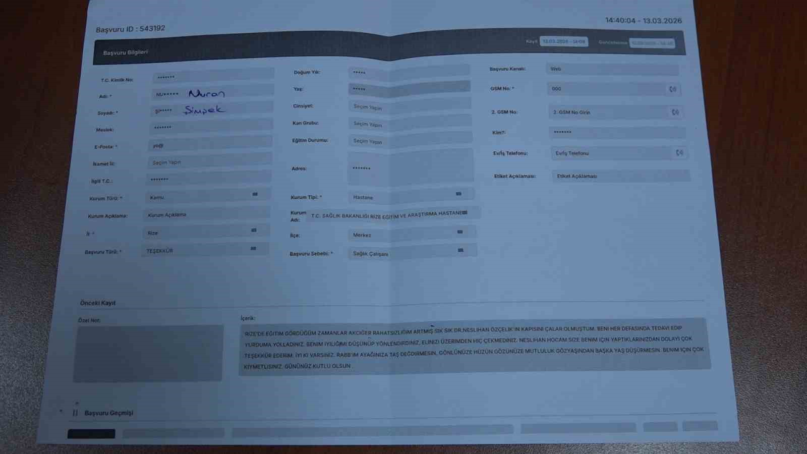 CİMER üzerinden şikayet değil teşekkür etti, yürekleri ısıttı
CİMER üzerinden şikayet değil teşekkür etti, yürekleri ısıttı