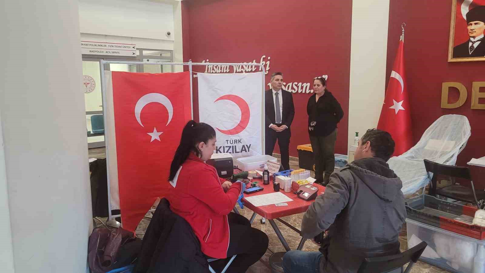 Çine Devlet Hastanesi’nde kan bağışına dikkat çektiler
