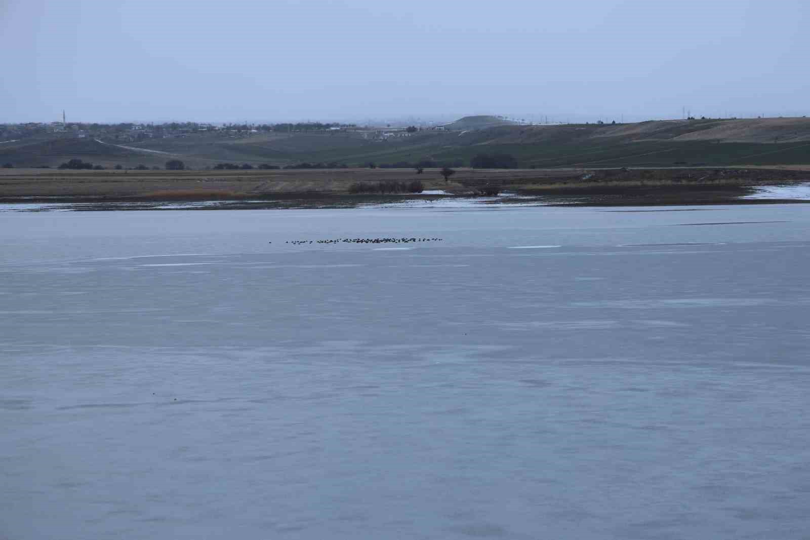 Cip Baraj Gölü buz tuttu
