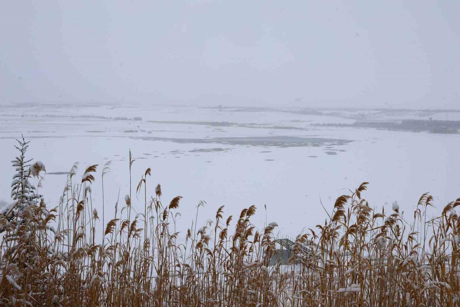 Cip Baraj Gölü buz tuttu
