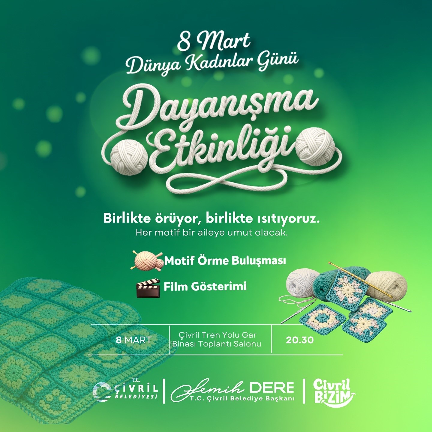Çivril’de 8 Mart’a özel dayanışma programı
