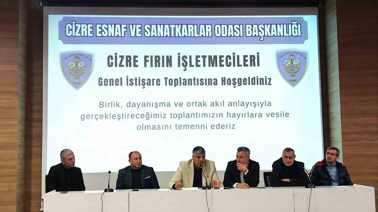 Cizre’de fırıncıların sorunları masaya yatırıldı
