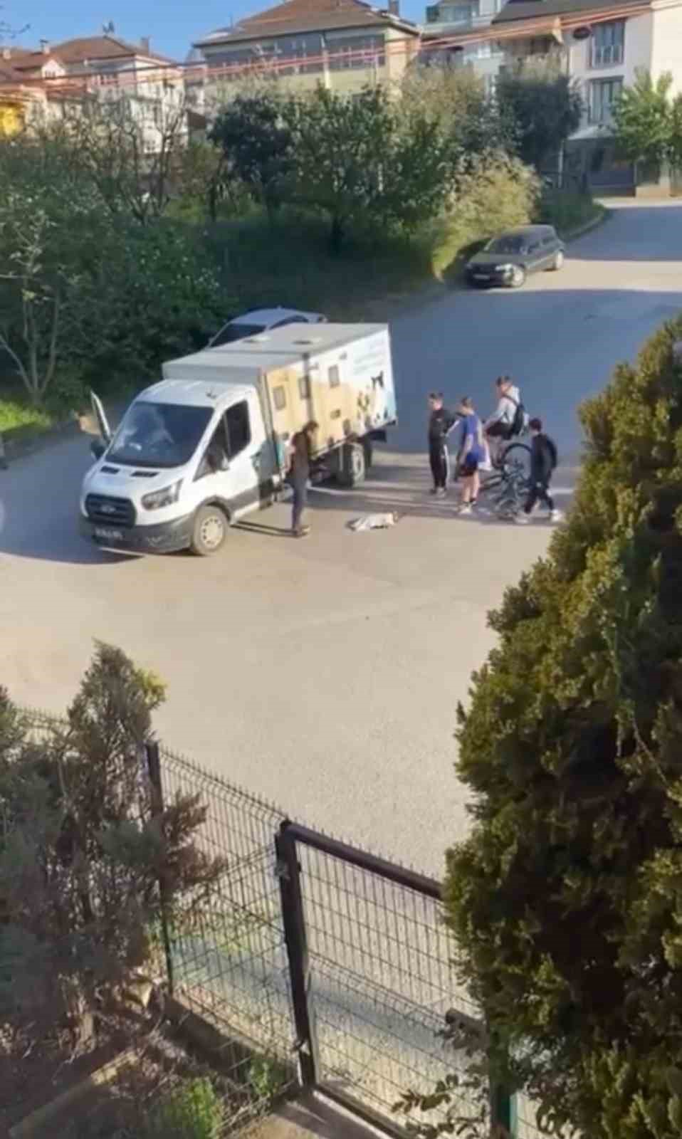 Çocuklar yaralı kedinin üzerini örtüp, başında nöbet tuttu
