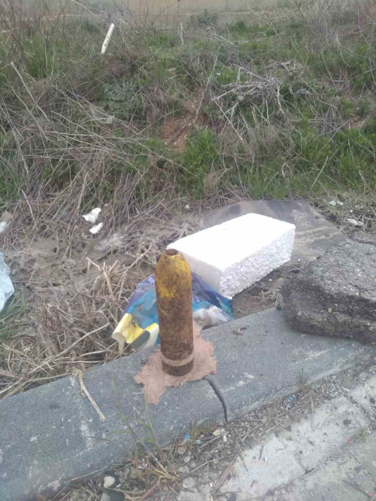 Çöpe atılan havan mermisi paniğe neden oldu
