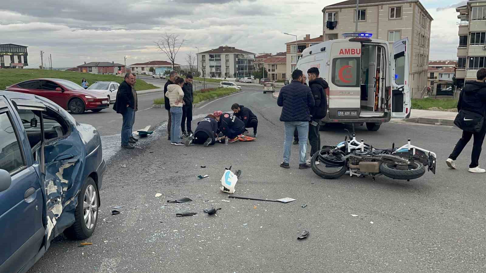Çorlu’da trafik kazası: 2 yaralı
