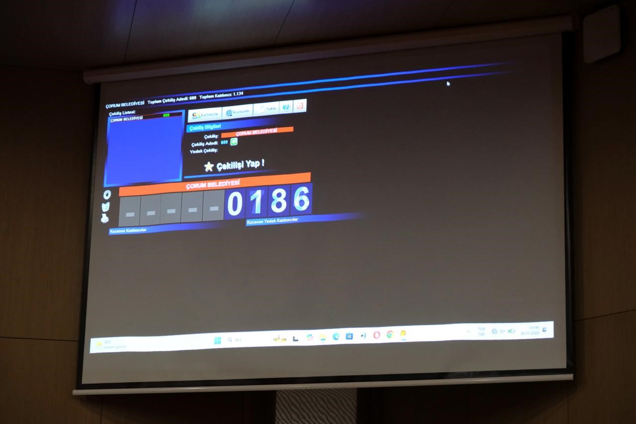 Çorum Belediyesi’nin geçici işçi alımında kura heyecanı
