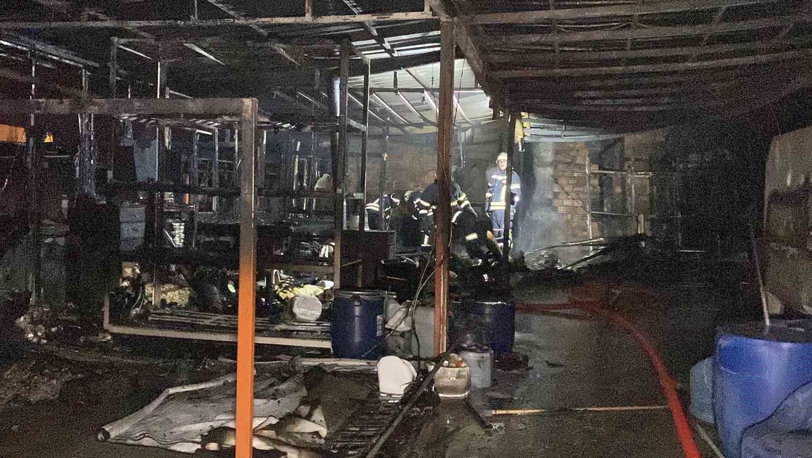 Çorum’da halı yıkama merkezinde yangın
